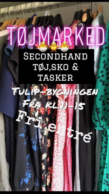 30. Marts:   Secondhand tøjmarked